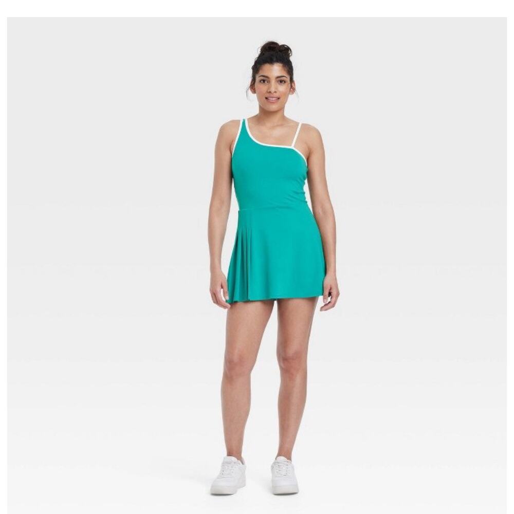 Women's Asymmetrical Active Dress - All In Motion Green XXL NWT